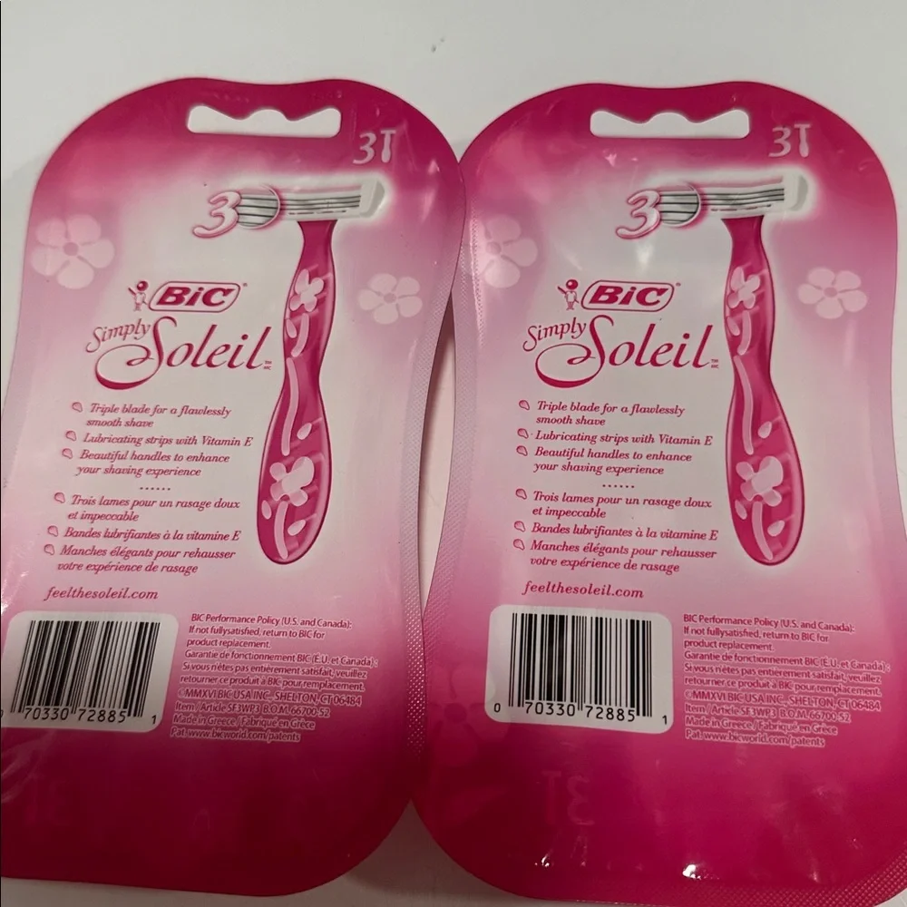 Women’s Bic Simply Soleil Disposable Razors 2 pack 3 razors each pack